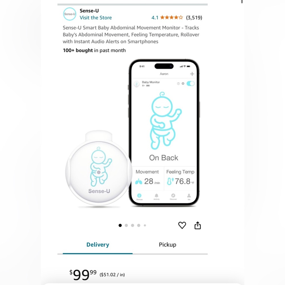 Sense-U baby abdominal monitor